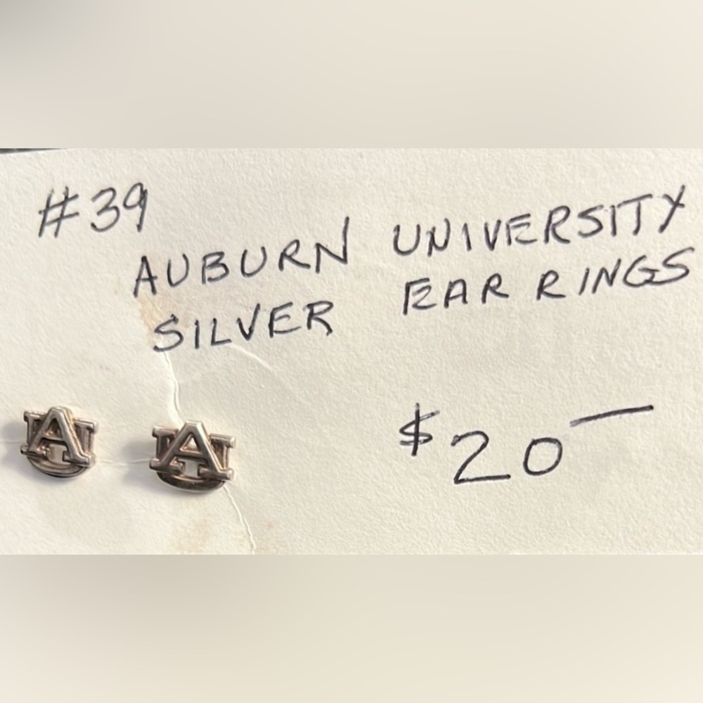 Sterling silver AUBURN UNIVERSITY EARRIINGS